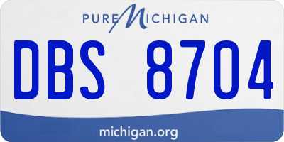 MI license plate DBS8704