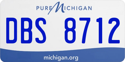 MI license plate DBS8712