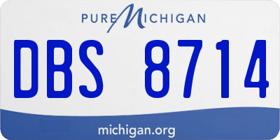 MI license plate DBS8714
