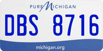 MI license plate DBS8716