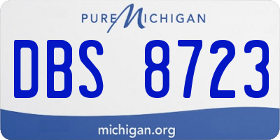 MI license plate DBS8723