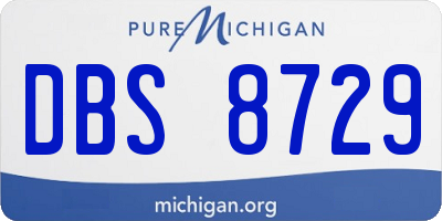 MI license plate DBS8729