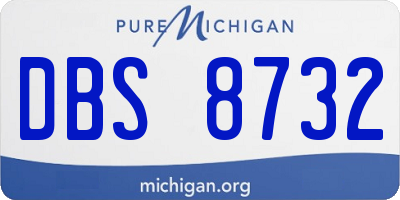MI license plate DBS8732