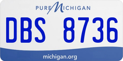 MI license plate DBS8736