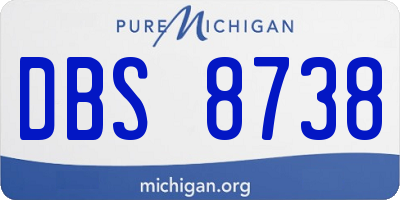 MI license plate DBS8738