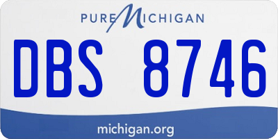 MI license plate DBS8746
