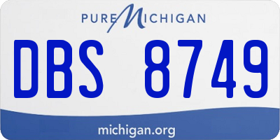 MI license plate DBS8749