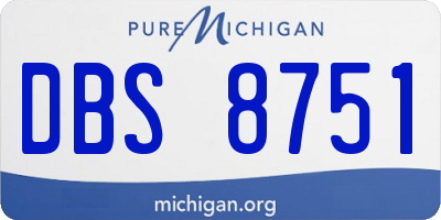 MI license plate DBS8751