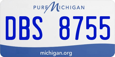 MI license plate DBS8755