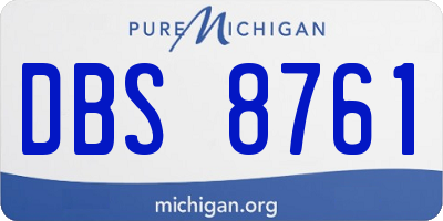 MI license plate DBS8761