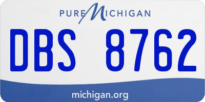 MI license plate DBS8762