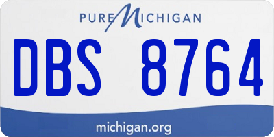 MI license plate DBS8764