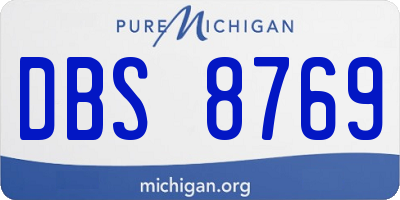 MI license plate DBS8769