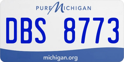 MI license plate DBS8773