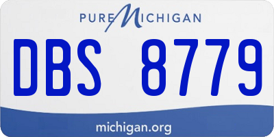 MI license plate DBS8779