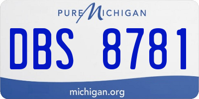 MI license plate DBS8781