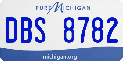 MI license plate DBS8782