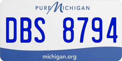 MI license plate DBS8794