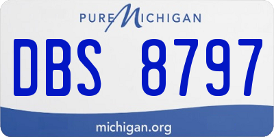 MI license plate DBS8797