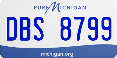 MI license plate DBS8799
