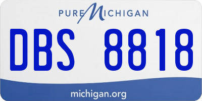 MI license plate DBS8818