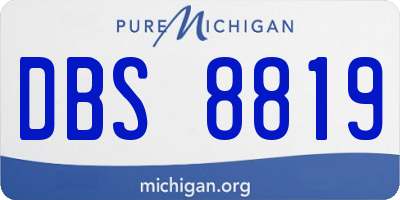 MI license plate DBS8819