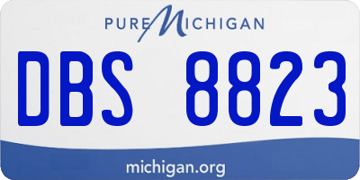 MI license plate DBS8823