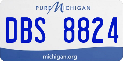 MI license plate DBS8824