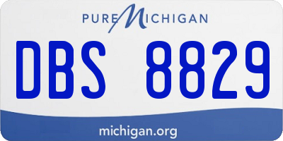 MI license plate DBS8829