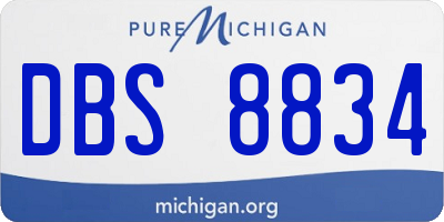 MI license plate DBS8834