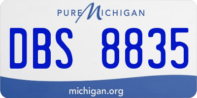 MI license plate DBS8835