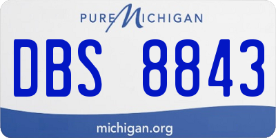 MI license plate DBS8843