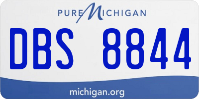 MI license plate DBS8844