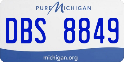 MI license plate DBS8849