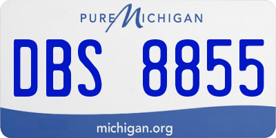 MI license plate DBS8855
