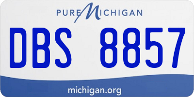 MI license plate DBS8857
