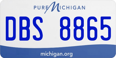 MI license plate DBS8865