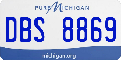 MI license plate DBS8869