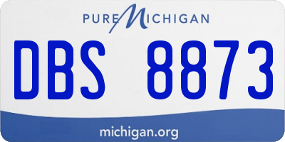 MI license plate DBS8873