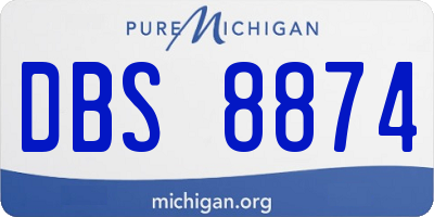 MI license plate DBS8874