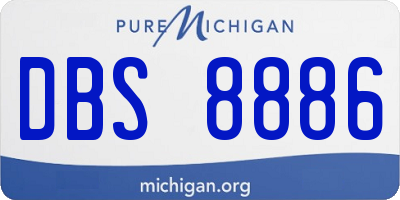 MI license plate DBS8886