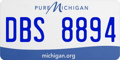 MI license plate DBS8894