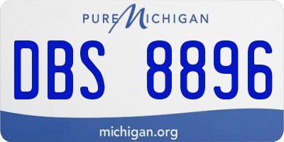 MI license plate DBS8896