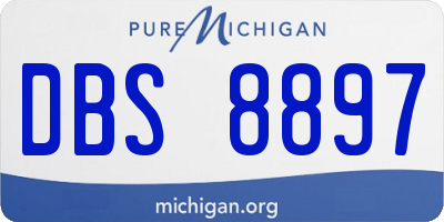 MI license plate DBS8897