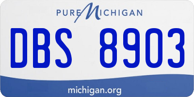 MI license plate DBS8903