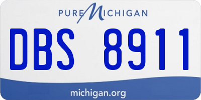 MI license plate DBS8911