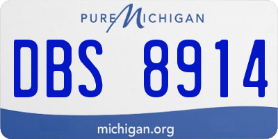 MI license plate DBS8914