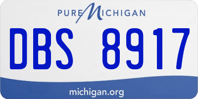 MI license plate DBS8917