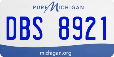 MI license plate DBS8921