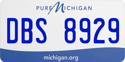 MI license plate DBS8929